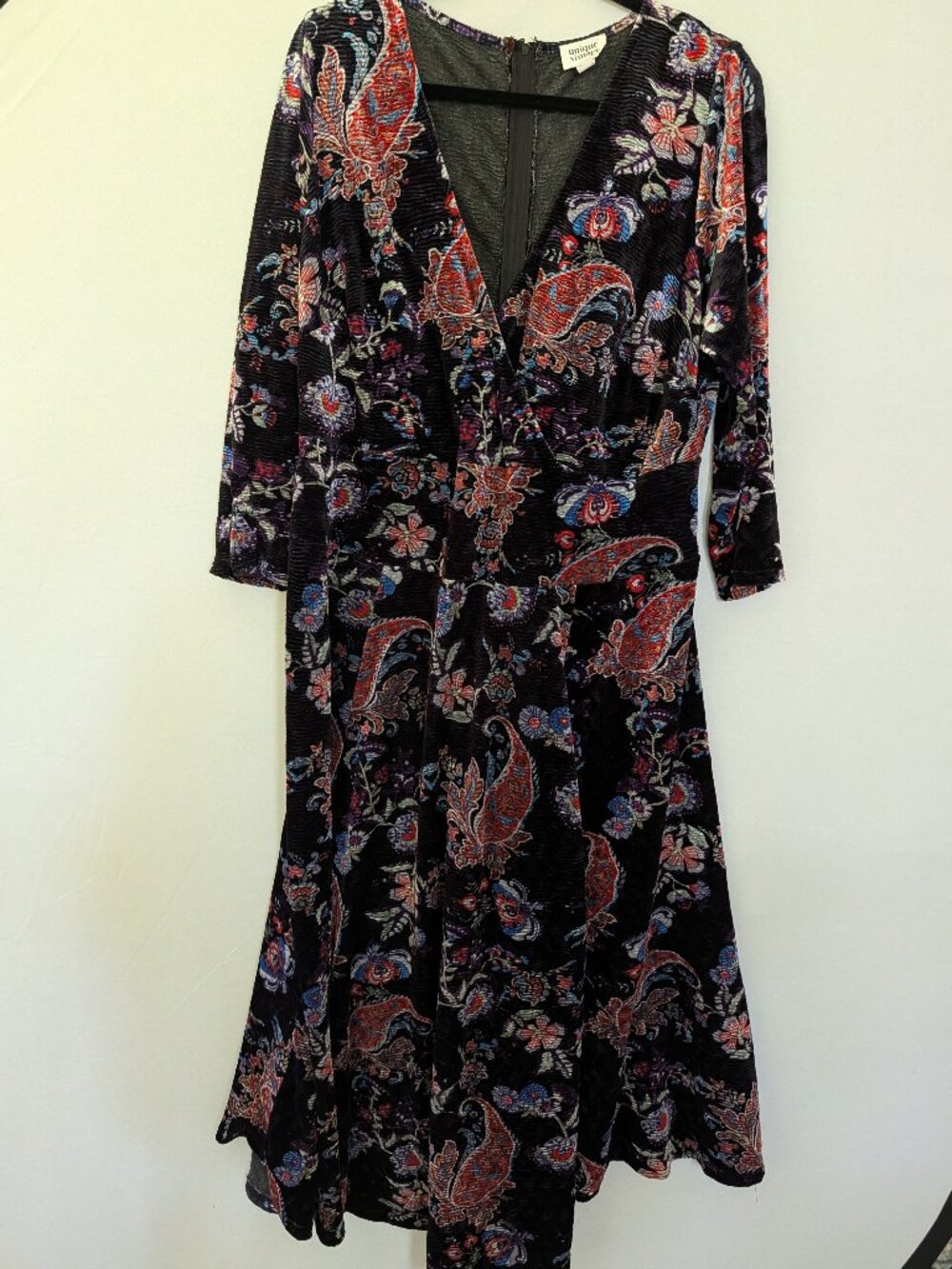 Unique Vintage Velvet Maxi Dress 2X